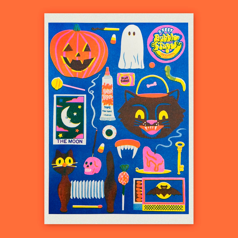 Print de Naomi Wilkinson A4 - "Halloween" 🎃👻