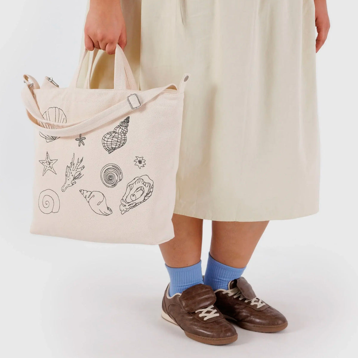 Duck Bag Baggu - Embroidered Shells 🐚