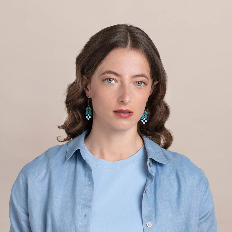 Pendientes Materia Rica - Hygge Flower Blue