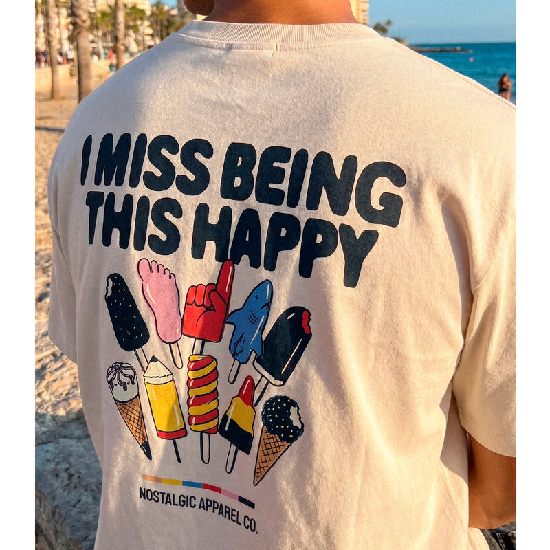Camiseta Nostalgic Apparel - "I miss being this happy" 🍦