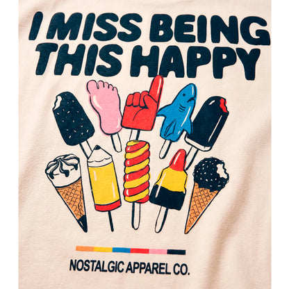 Camiseta Nostalgic Apparel - "I miss being this happy" Cropped 🍦
