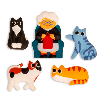 Set Imanes - Señora de los gatos 👵🐈