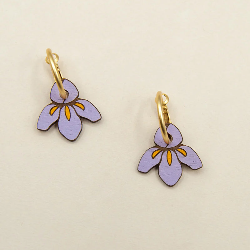 Pendientes de aro Materia Rica - Iris Flower