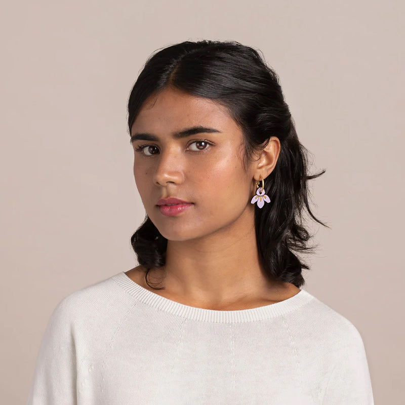 Pendientes de aro Materia Rica - Iris Flower
