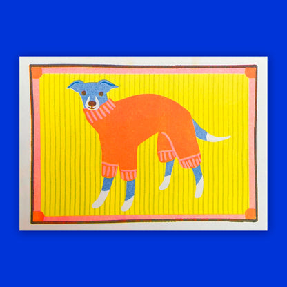 Print de Naomi Wilkinson A5 - "Italian Greyhound"