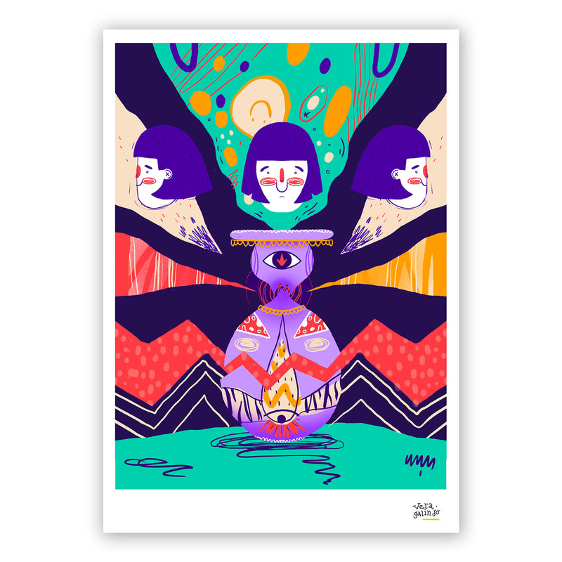 Print de Vera Galindo A5 - "Pensamientos"