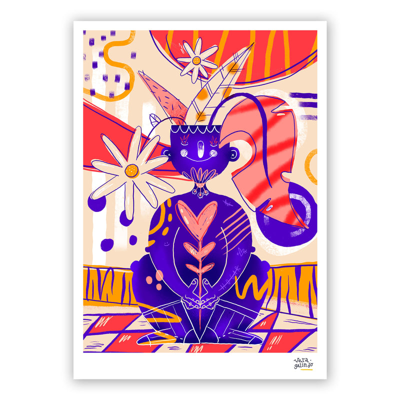 Print de Vera Galindo A4 - "Florecer"