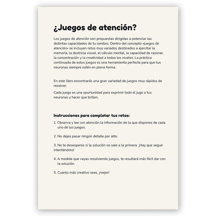 Pasatiempos - Juegos de atención 🔍