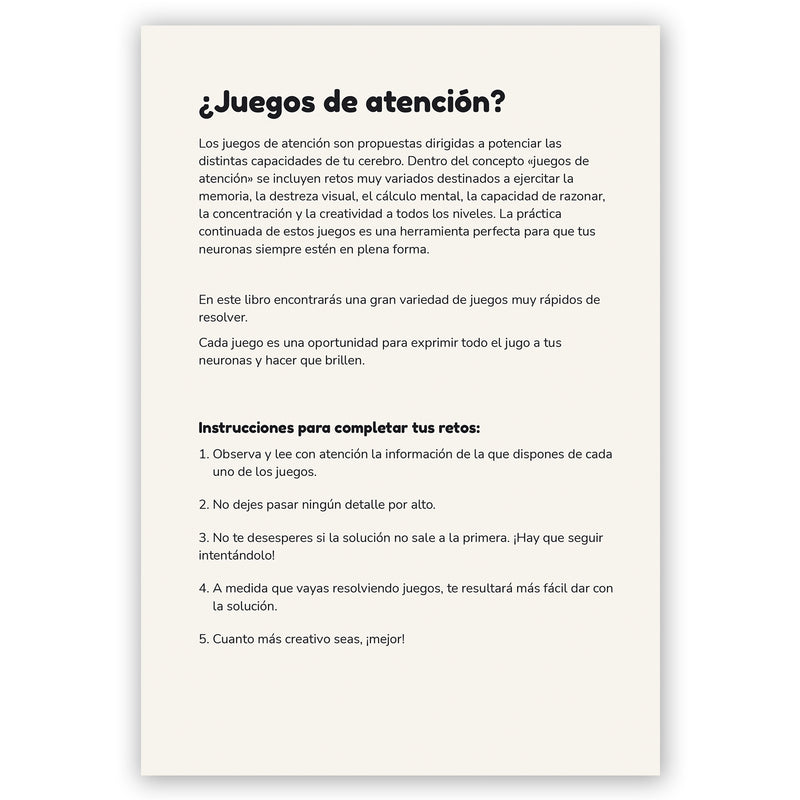 Pasatiempos - Juegos de atención 🔍