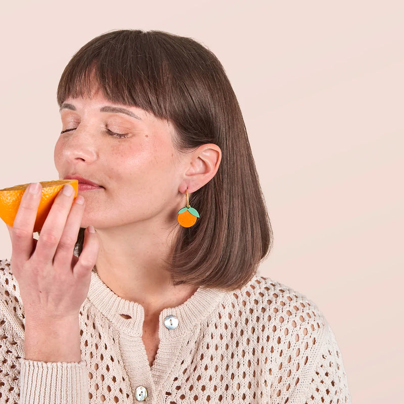 Pendientes de aro Materia Rica - Juicy Orange 🍊