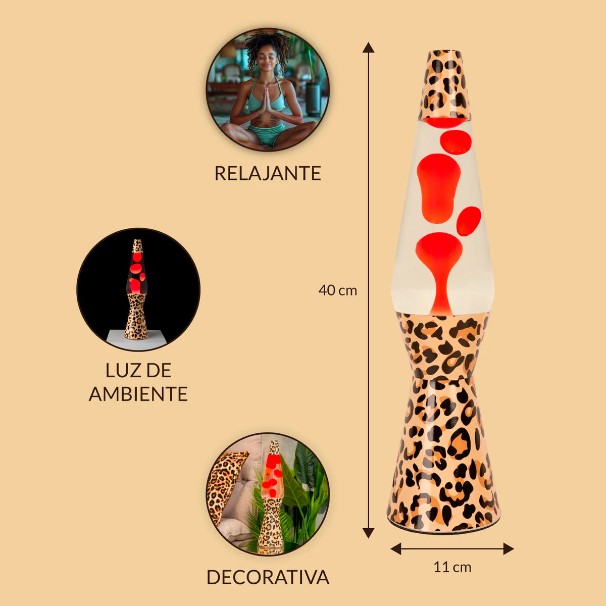 Lámpara de lava Fisura - Leopardo