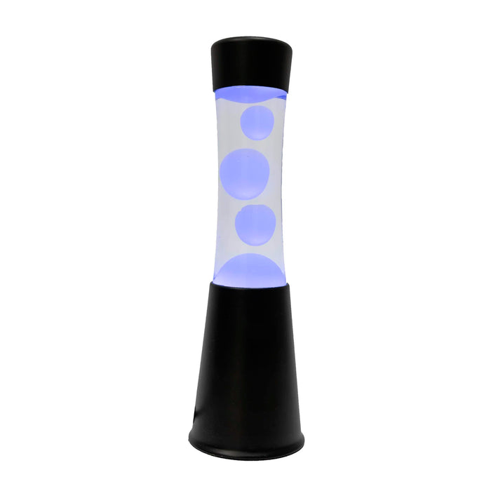 Lámpara de lava mini LED Fisura - Base negra, 7 colores