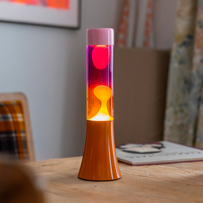 Lámpara de lava mini Fisura - Degradado naranja y rosa