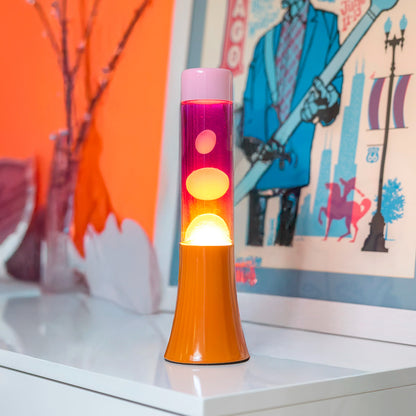 Lámpara de lava mini Fisura - Degradado naranja y rosa
