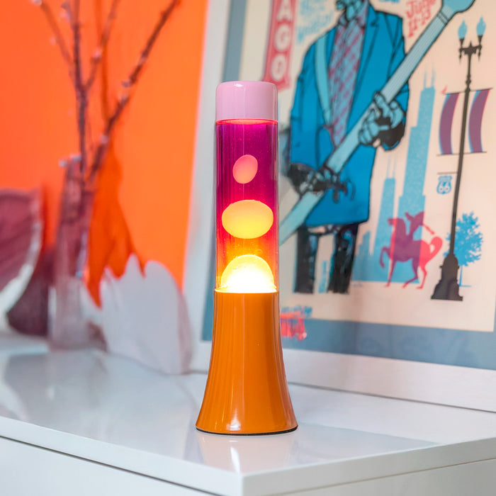 Lámpara de lava mini Fisura - Degradado naranja y rosa