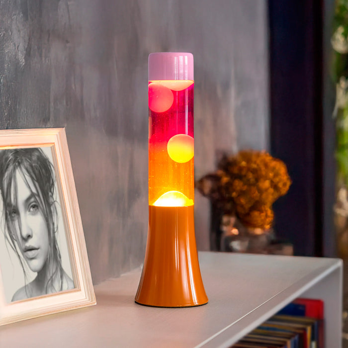 Lámpara de lava mini Fisura - Degradado naranja y rosa
