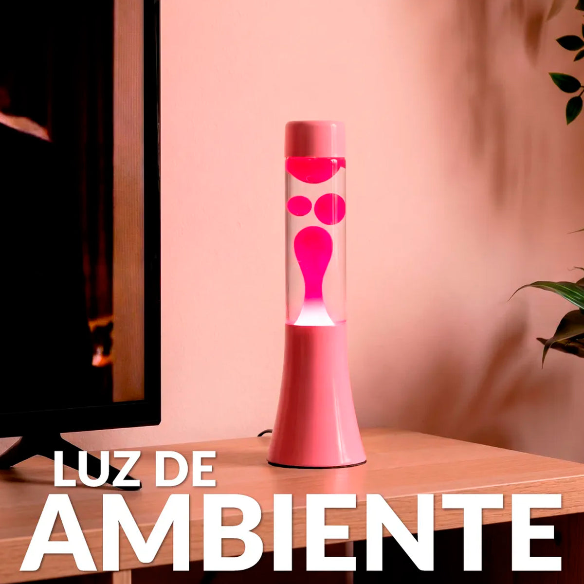 Lámpara de lava mini Fisura - Rosa
