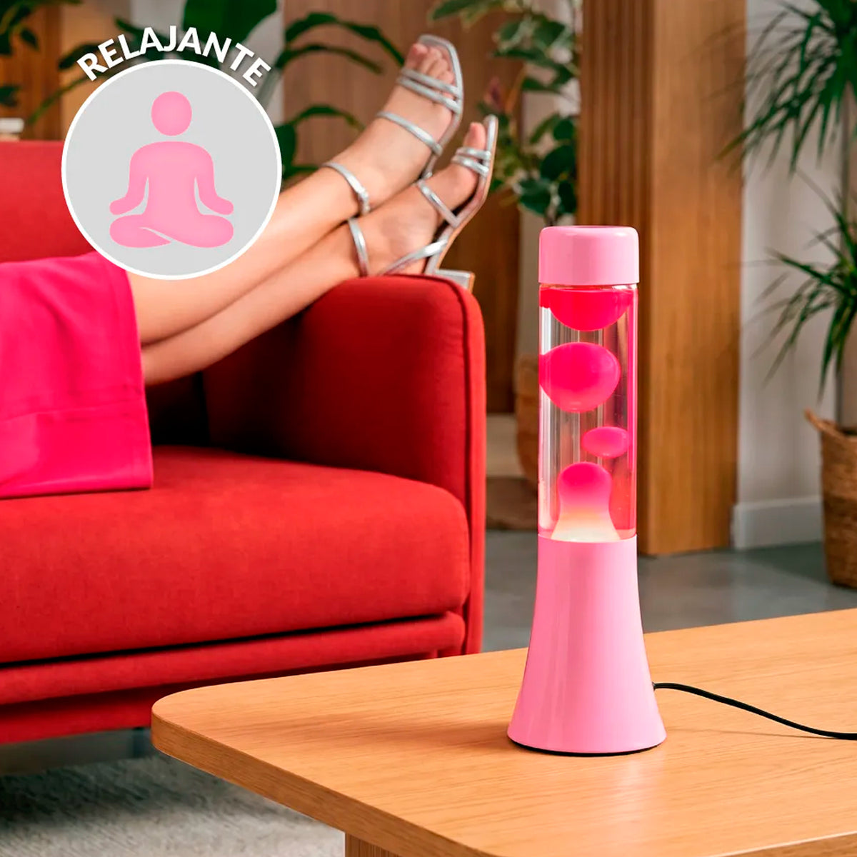 Lámpara de lava mini Fisura - Rosa