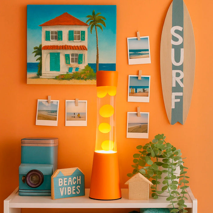 Lámpara de lava Fisura - Monocromática Naranja