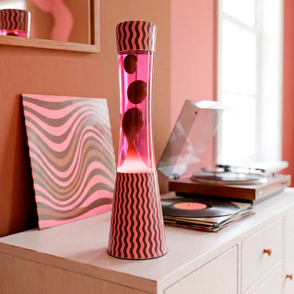 Lámpara de lava Fisura - Ondas Rosa y Marrón