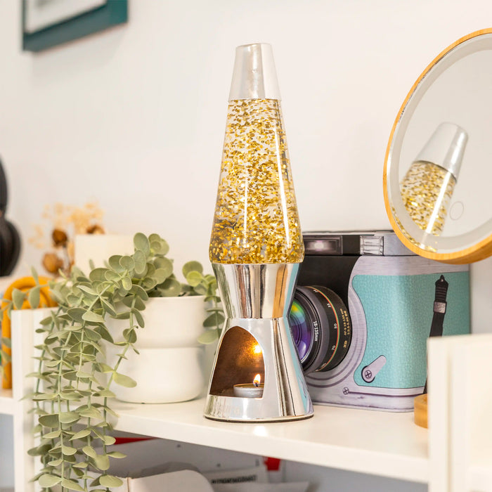 Lámpara de lava Vela Fisura - Purpurina