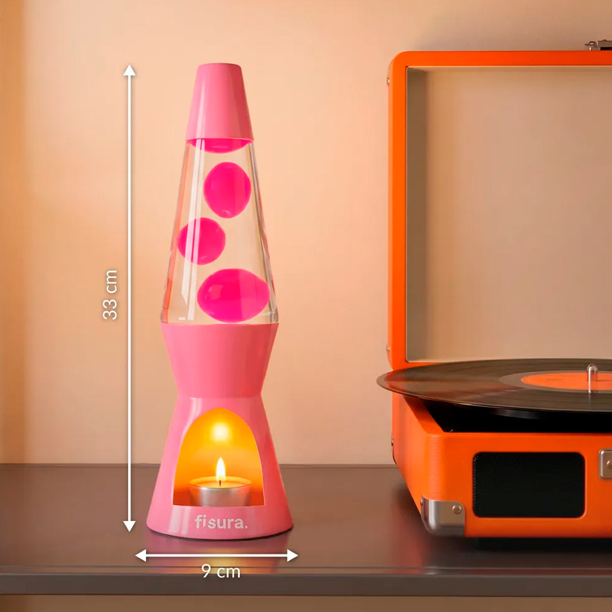 Lámpara de lava Vela Fisura - Rosa