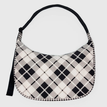 Bolso Large media luna Baggu - Mixed Plaid