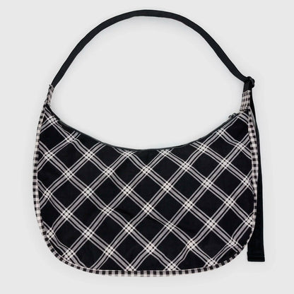 Bolso Large media luna Baggu - Mixed Plaid