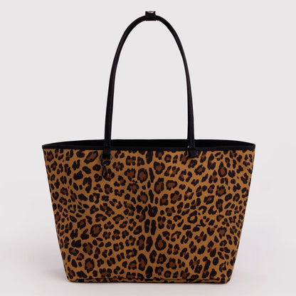 Bolso Tote Reversible Grande Baggu - Leopard Mix