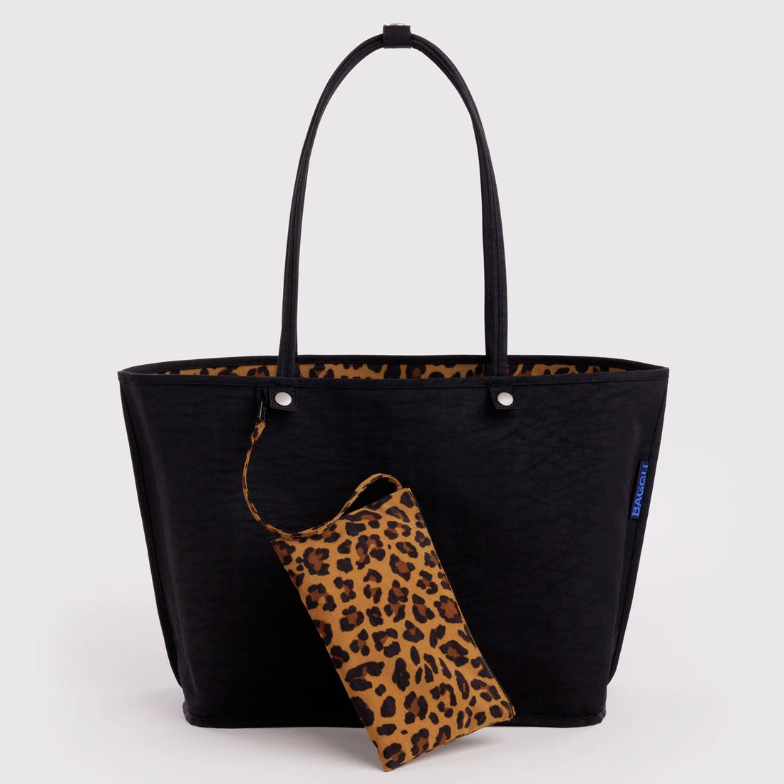 Bolso Tote Reversible Grande Baggu - Leopard Mix