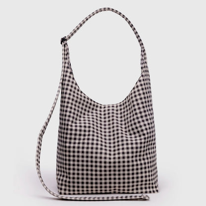 Bolso Large Baggu - Black &amp; White Gingham