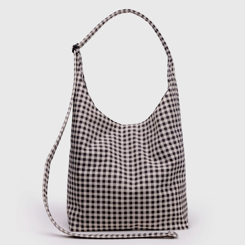 Bolso Large Baggu - Black & White Gingham
