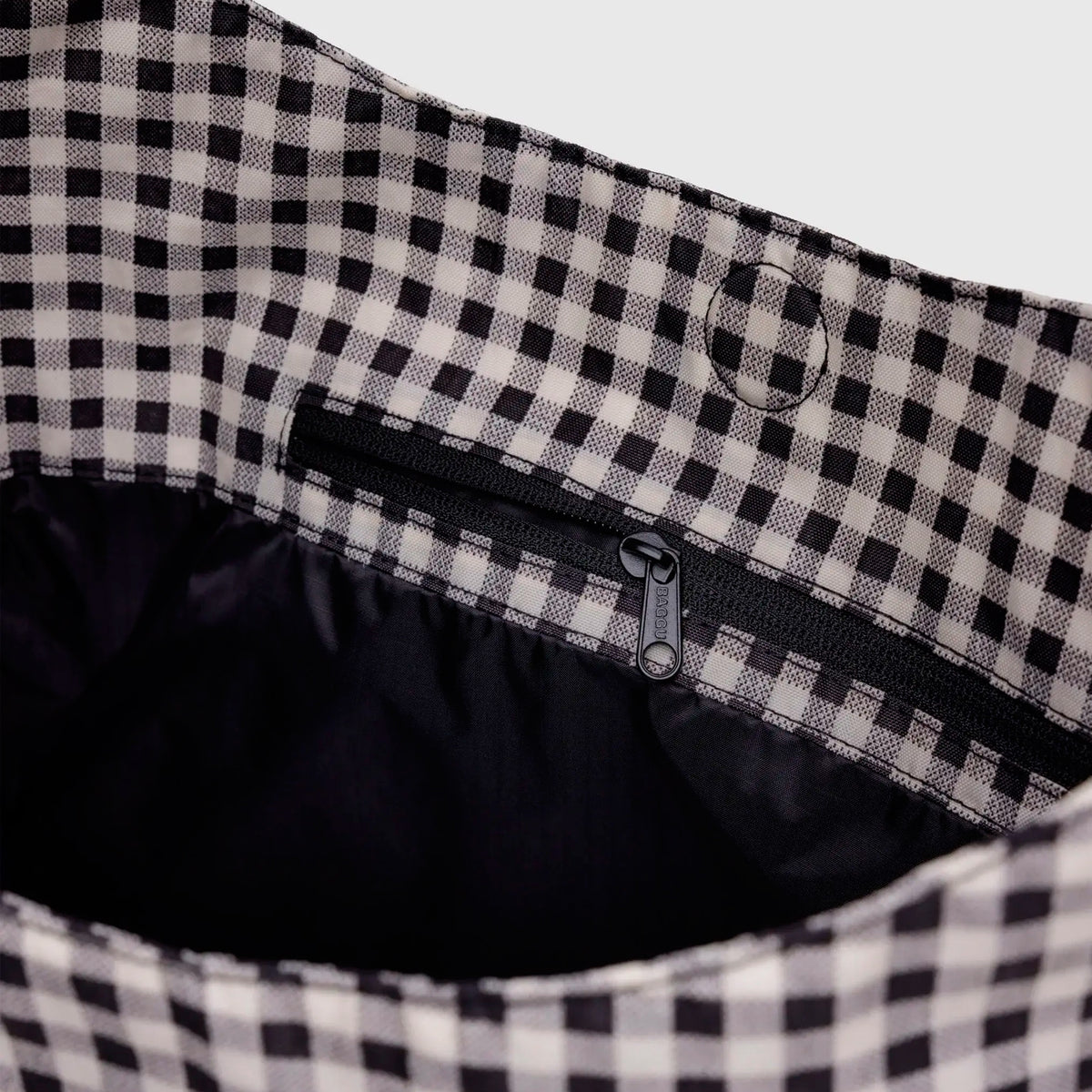 Bolso Large Baggu - Black &amp; White Gingham