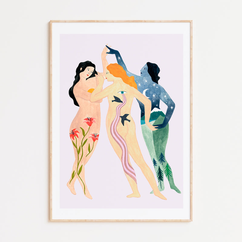 Print de Depeapa A4 - "Las Tres Gracias"