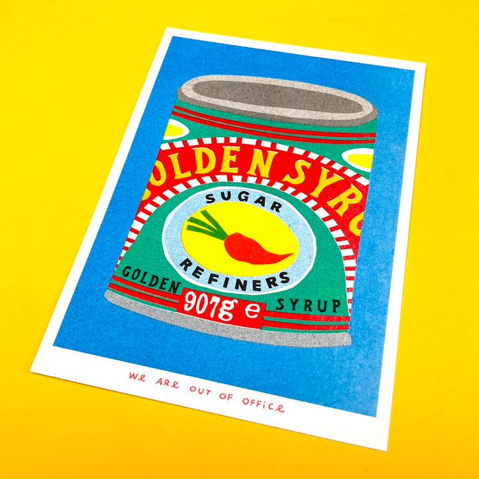 Print de We Are Out Of Office - "Lata Golden Syrup"