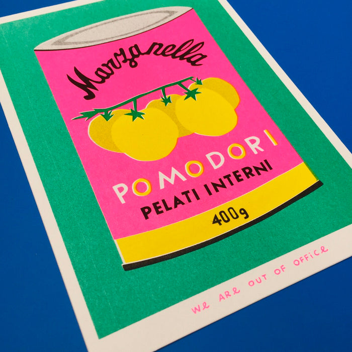 Print de We Are Out Of Office - "Lata Pomodori"