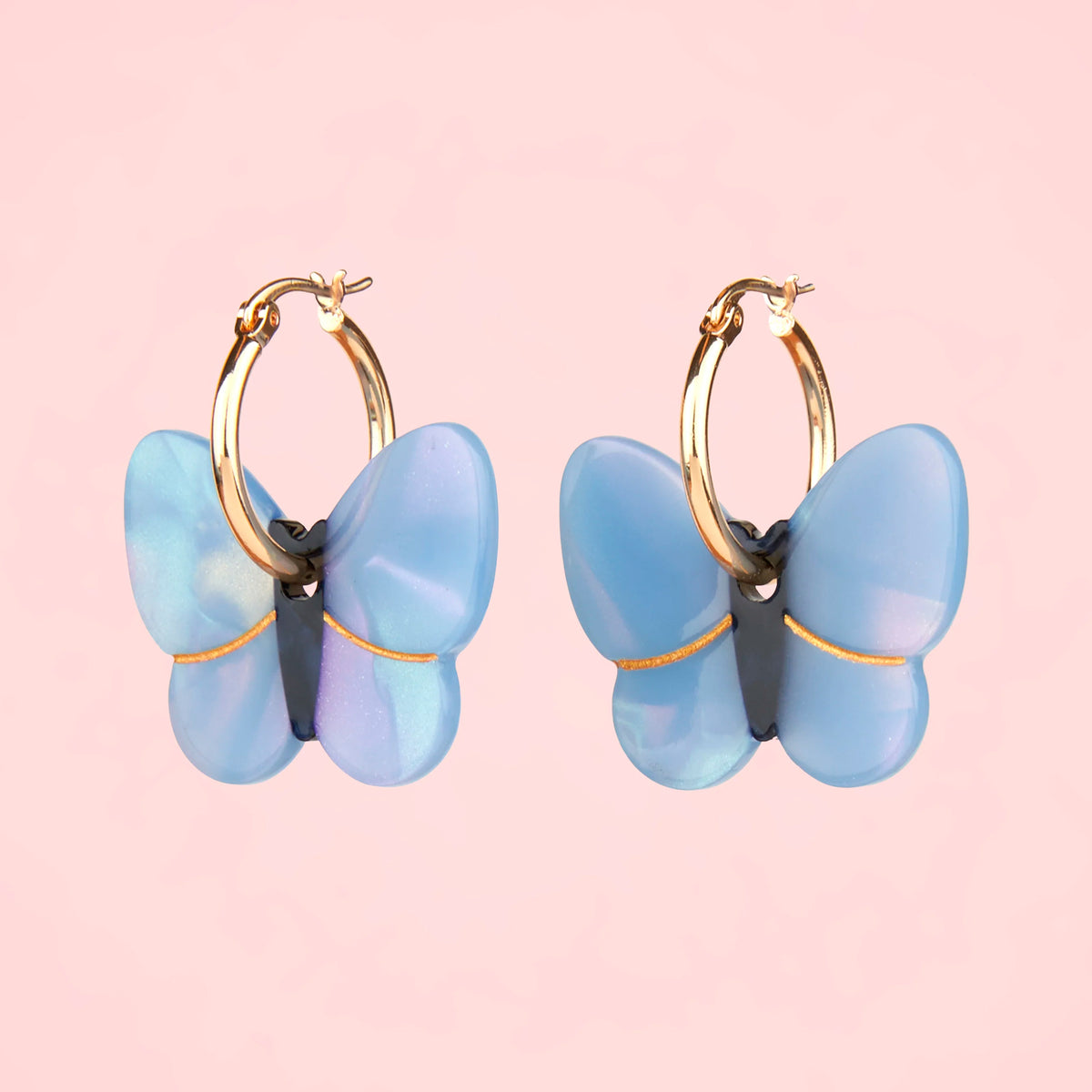 Pendientes - Mariposa lavanda