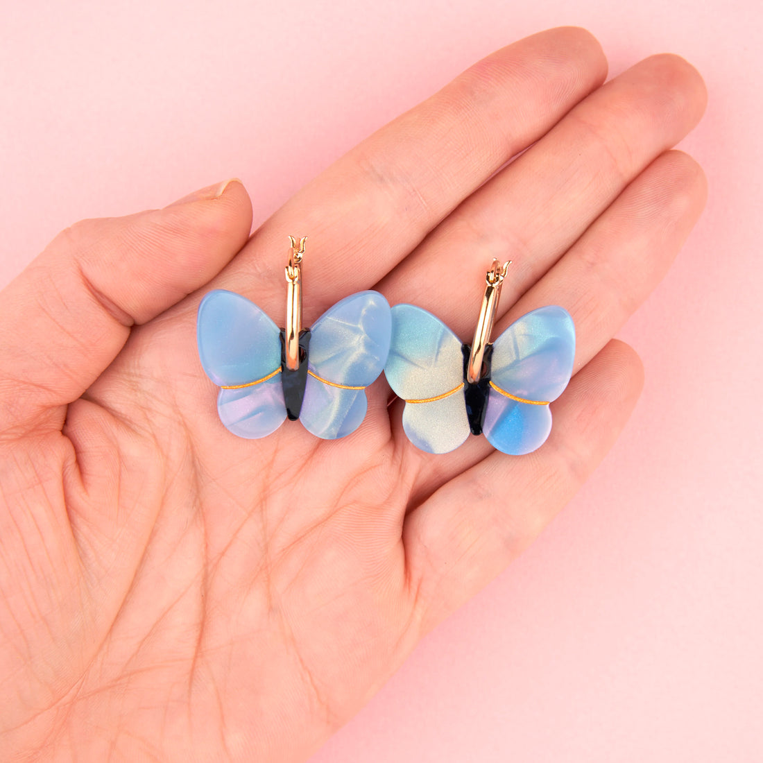 Pendientes - Mariposa lavanda
