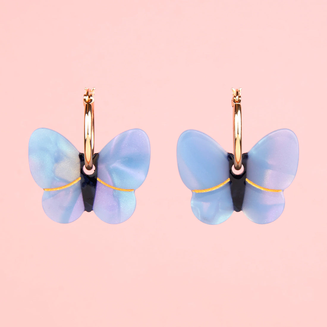 Pendientes - Mariposa lavanda