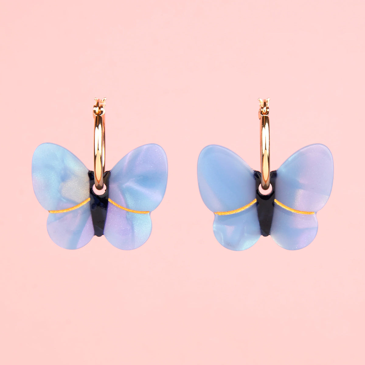 Pendientes - Mariposa lavanda