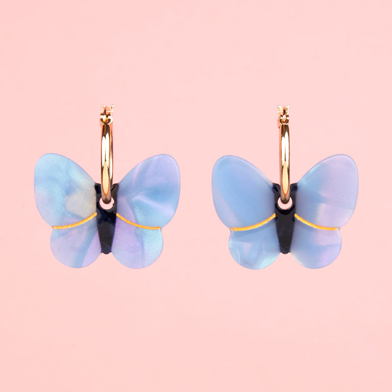 Pendientes - Mariposa lavanda