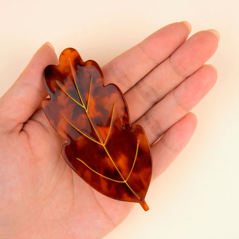Pasador de pelo grande - Hoja 🍂