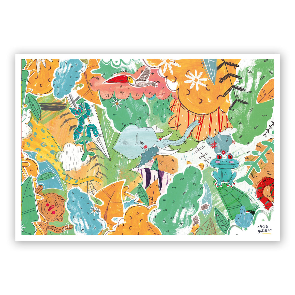 Print de Vera Galindo A4 - "Selva"
