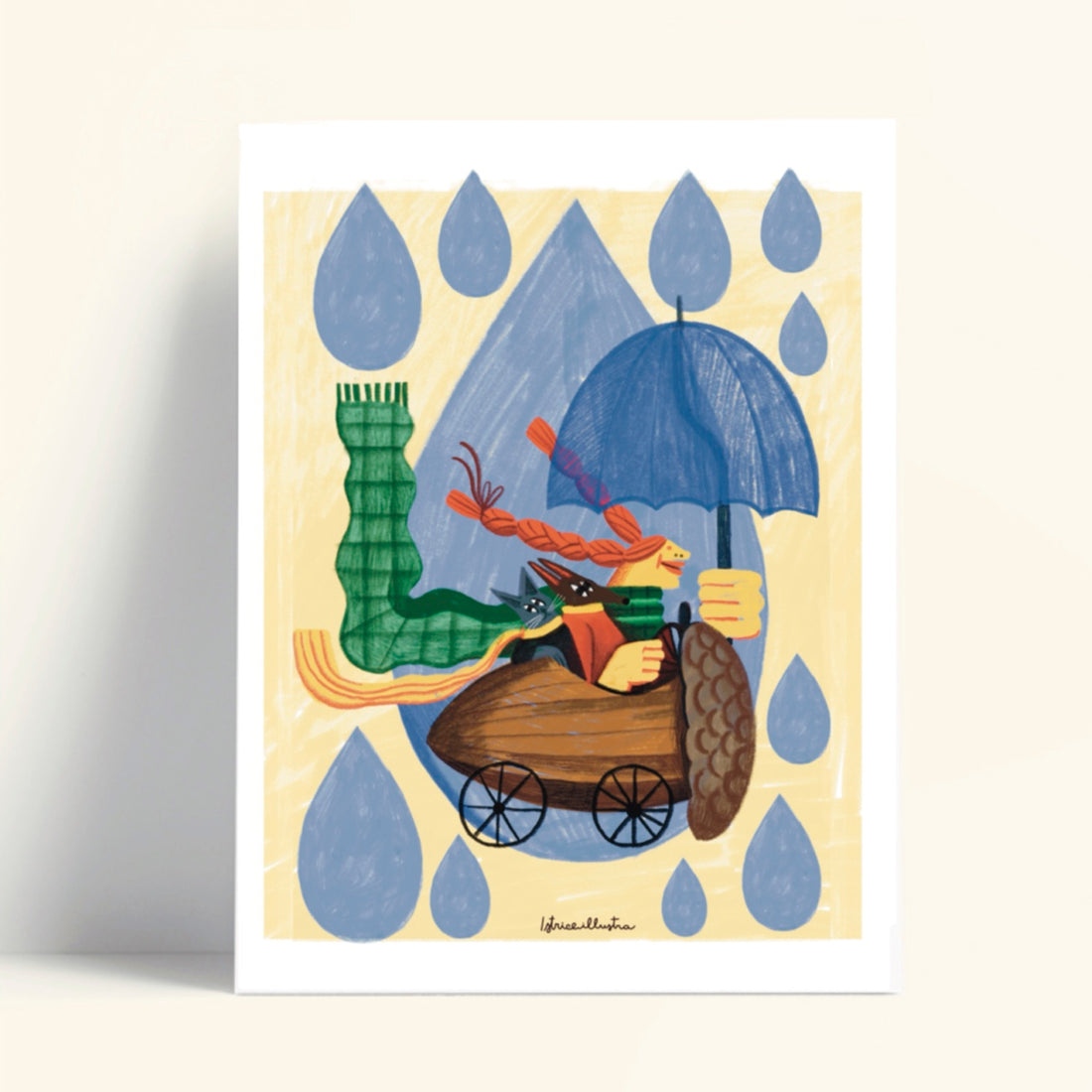 Print de Istriceillustra A5 - "Lluvia"