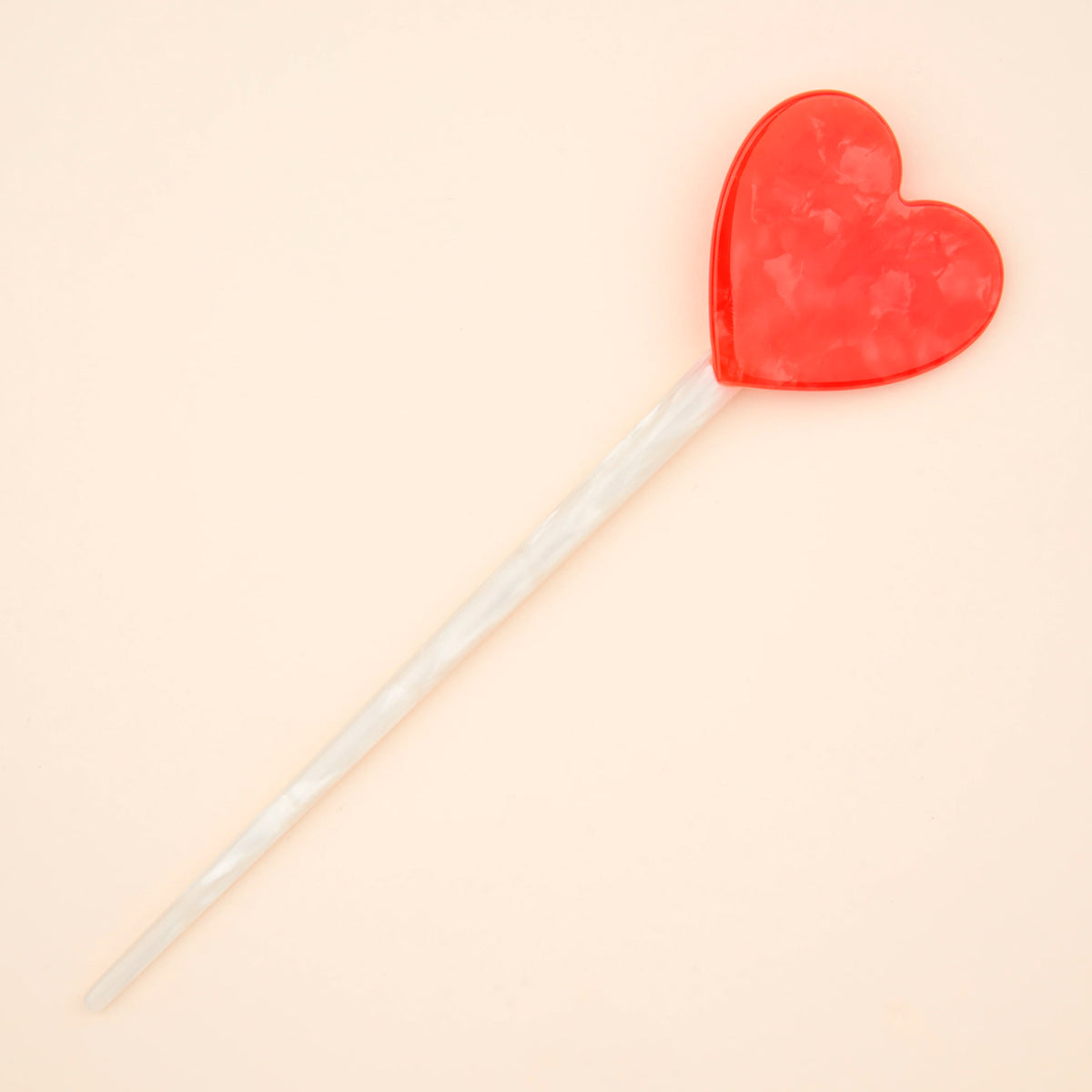 Palillo para el pelo - Piruleta Corazón