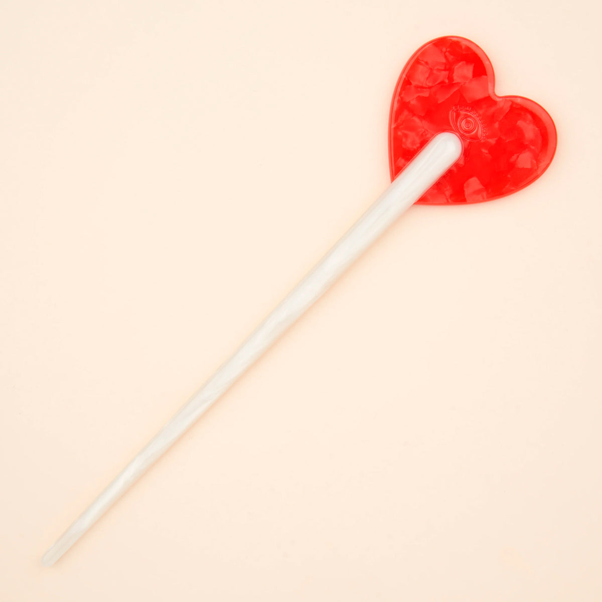 Palillo para el pelo - Piruleta Corazón
