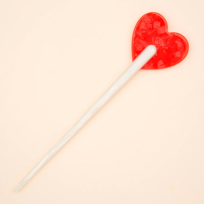 Palillo para el pelo - Piruleta Corazón