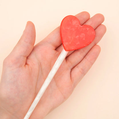 Palillo para el pelo - Piruleta Corazón