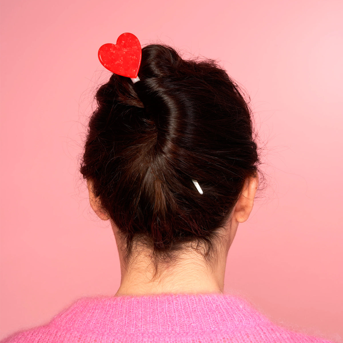 Palillo para el pelo - Piruleta Corazón