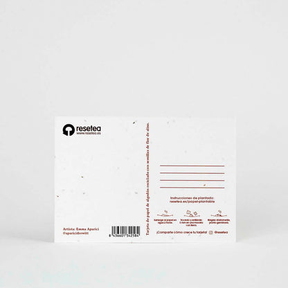 Postal plantable - "Los deseos que se plantan se cumplen"